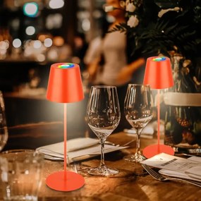 Briloner 7510012-LED RGB dimabilă lampă de masă CALIDA 2,5W/5V IP44 1200mAh portocalie