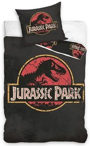 Lenjerie de pat din bumbac Jurassic Park Lumeapierdută, 140 x 200 cm, 70 x 90 cm