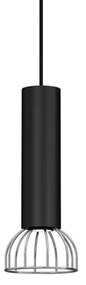 Lustră pe cablu DANTE 1xGU10/25W/230V negru/crom lucios