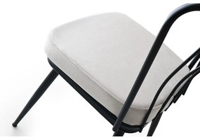 Scaune de dining alb-negru 2 buc. din metal Yildiz – Kalune Design