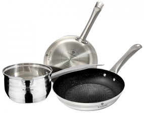 Set cratita si tigai non stick otel inoxidabil cu interior din marmura XYLAN Gourmet Line Blaumann BL 3177