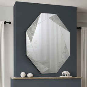 Oglinda decorativa design de lux Laverna silver 120x92cm