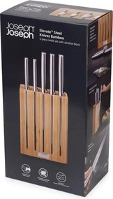 Set de cuțite cu suport din oțel inoxidabil 5 buc. Elevate Bamboo – Joseph Joseph