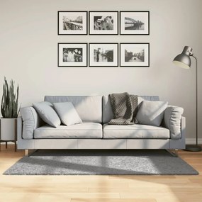 vidaXL Covor pufos &quot;PAMPLONA&quot; cu fire înalte, gri modern, 80x150 cm