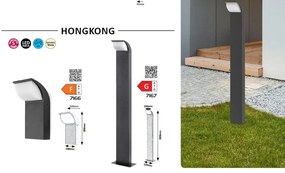 Aplica LED pentru iluminat exterior design modern IP65 Hongkong negru