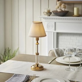 Lampă LED reîncărcabilă dimabilă de masă Endon 114849 MORTON LED/1,5W/5V alamă/bej