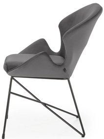 Scaun de design Catifea Gri, KAND 458