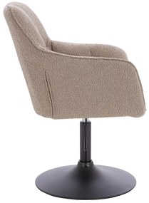 HR550N Scaun Latte Boucle cu Bază Neagră