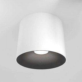 Spot LED aplicat, plafoniera design tehnic Alfa alb, negru 12,5cm, 3000K