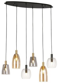 Lustra cu 6 pendule design modern Divine