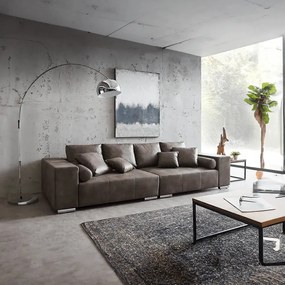 Canapea extensibilă dumonde cu ladă de depozitare si sezut confortabil din spuma high-density, Marbela Tobago Brown XXL 295x100 cm