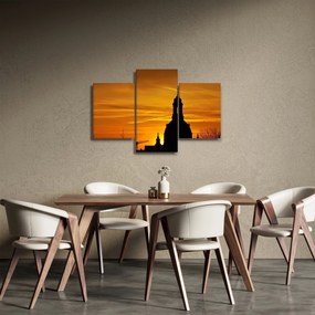 Tablou cu biserică în apus de soare (90x60 cm)