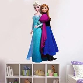 PIPPER | Autocolant de perete "Elsa și Anna" 74x40 cm