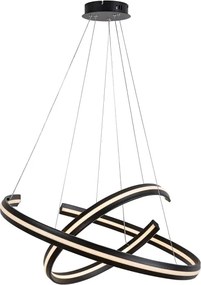 Rabalux 72052 - Lampă suspendată LED reglabilă pe cablu ZADIE 80W/230V 3000-6500K negru + telecomandă