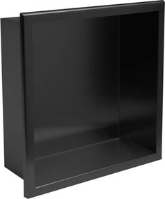 Raft incastrat patrat negru mat Rea 30x30x10 cm