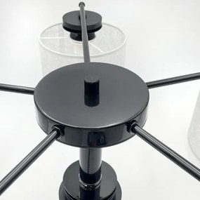 Candelabru pe lanț ROSA 5xE27/60W/230V negru/gri