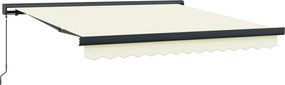 vidaXL Cortina Retractabilă Crem 300 x 250 cm Stofă și Metal