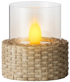 Lumanare cu LED Flame Round, Lumineo, 12x13.5 cm, polirasina