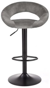 Scaun de bar H102 velvet gri