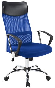 Scaun de birou ergonomic cu spatar inalt- albastru
