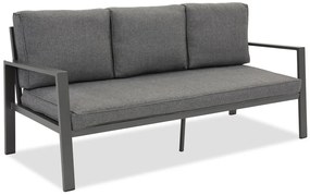 Canapea cu trei locuri Zakintos din aluminiu antracit Garden Point