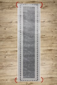 Modern GLOSS covor, traversa 2813 27 stilat, cadru, grecesc gri - SECUNDAR-COTATI PRODUSUL