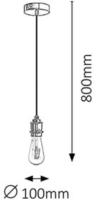 Rabalux 1411 - Lampa suspendata FIXY E27/40W negru