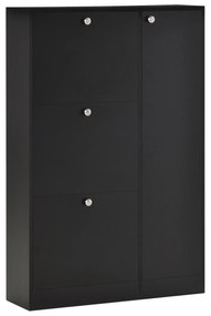 HOMCOM mobilier pentru hol cu ușă pentru pantofi modern din lemn negru 80x24x120cm | Aosom Ro