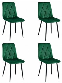 Scaun Bucatarie Si Dining LIBRA Catifea Verde x4Buc