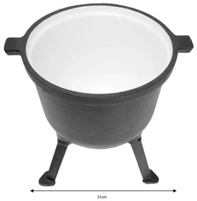 Cazan de vanatoare Kinghoff KH 2242, 7 litri, Emailat, Negru