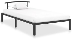 284657 vidaXL Cadru de pat, negru, 100 x 200 cm, metal