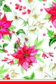 Crăciun Poinsettia fata de masă de hârtie 120x180 cm