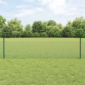 vidaXL Set de gard din sârmă de găină Set de 2 Verde Metal