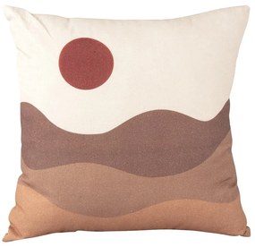 Pernă decorativă din bumbac PT LIVING Sand Sunset, 45 x 45 cm, maro-bej