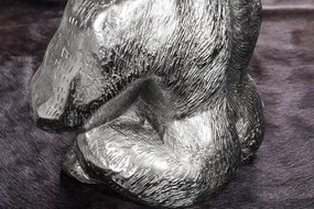 Masuta auxiliara design unicat Kong 60cm, argintiu A-45435 VC