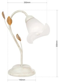 Veioza/Lampa de masa design elegant SISI ivory-gold