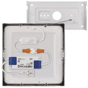 Plafonieră LED/12,5W/230V 3000/3500/4000K 17x17 cm crom