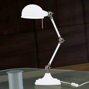 Veioza / Lampa de birou ajustabila stil retro Kermit alba