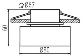 Corp de iluminat încastrat GOVIK GU10/10W negru/auriu Kanlux 29232