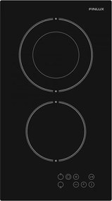 Plita vitroceramica incorporabila Finlux FXVT 312D, 2900 W, Indicator de caldura reziduala, Control tactil, Negru