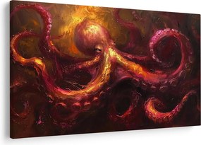 Tablou - Octopus, pictură în ulei (90x60 cm)
