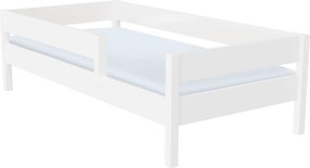 Pat pentru copii cu barieră, alb, 70x140, MIX
