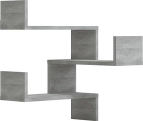 vidaXL Rafturi colț perete 2 buc sonoma gri 40x40x50 cm lemn prelucrat