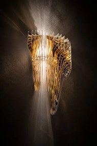 Aplica de perete design Art Deco realizata manual Aria Gold