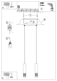 Lustră pe cablu Sollux SL.1692 LIRO 2xGU10/10W/230V alb
