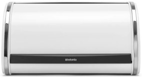 Cutie pentru paine Brabantia Roll Top 1003254, 11 l, 31.6x26.5 cm, Structura speciala, Alb/Inox