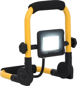 vidaXL Proiector cu LED și mâner, alb rece, 10 W