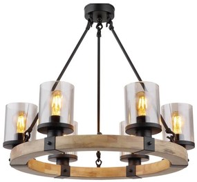 Lustra 6L design industrial Lila negru, maro