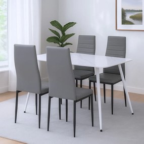 Renton 4+1 set de sufragerie gri-negru