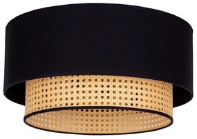 Plafonieră Duolla BOHO 1xE27/15W/230V d. 45 cm negru/ratan